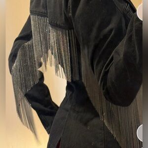 Blue Revival Black Metal Fringe Women's Jacket